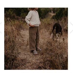 Stylish Cream Sweater and Brown Pants